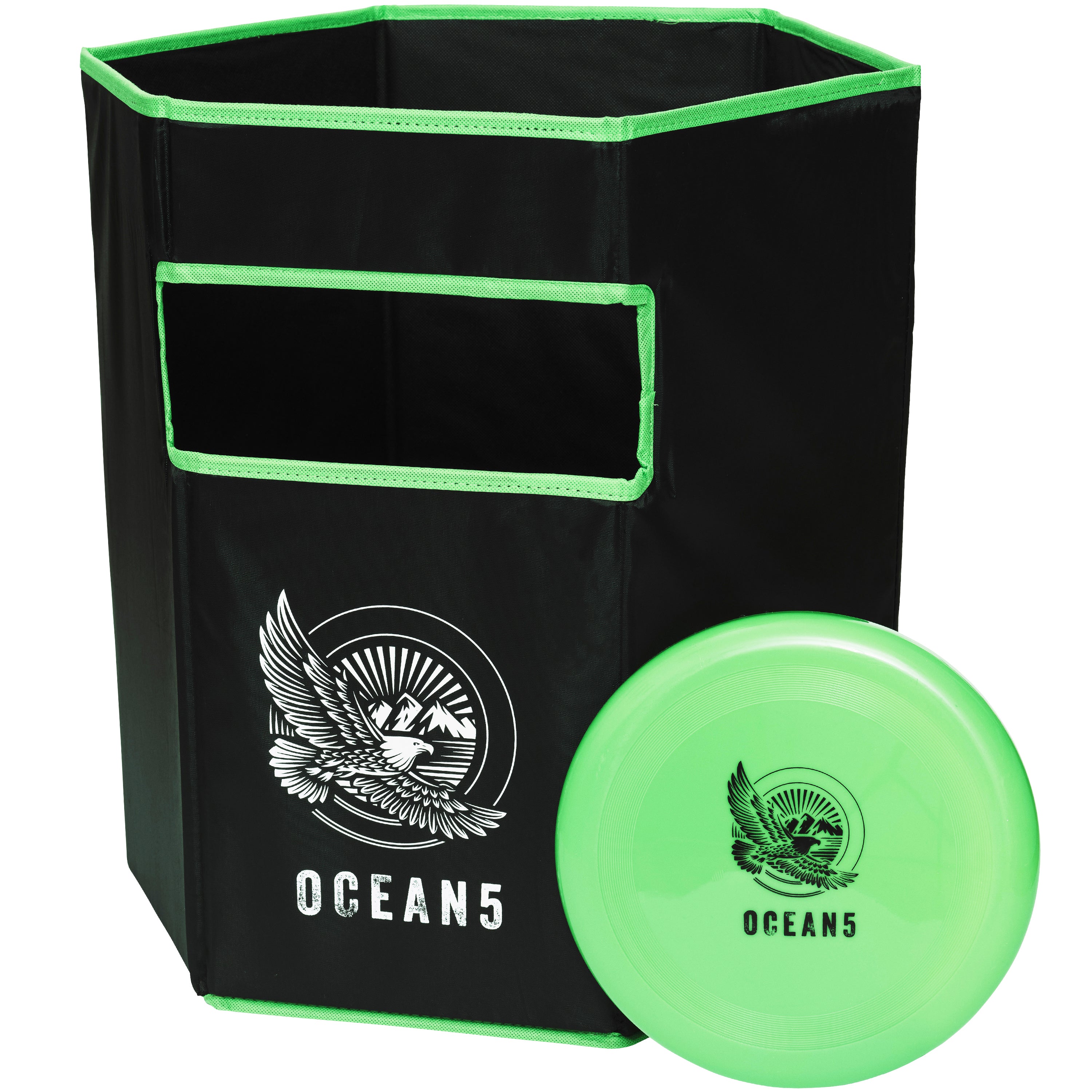 Ocean 5 - Disc Jam Set - lustiges Wurfspiel, Outdoorspiel, Strandspiel für 4 Personen - Grün