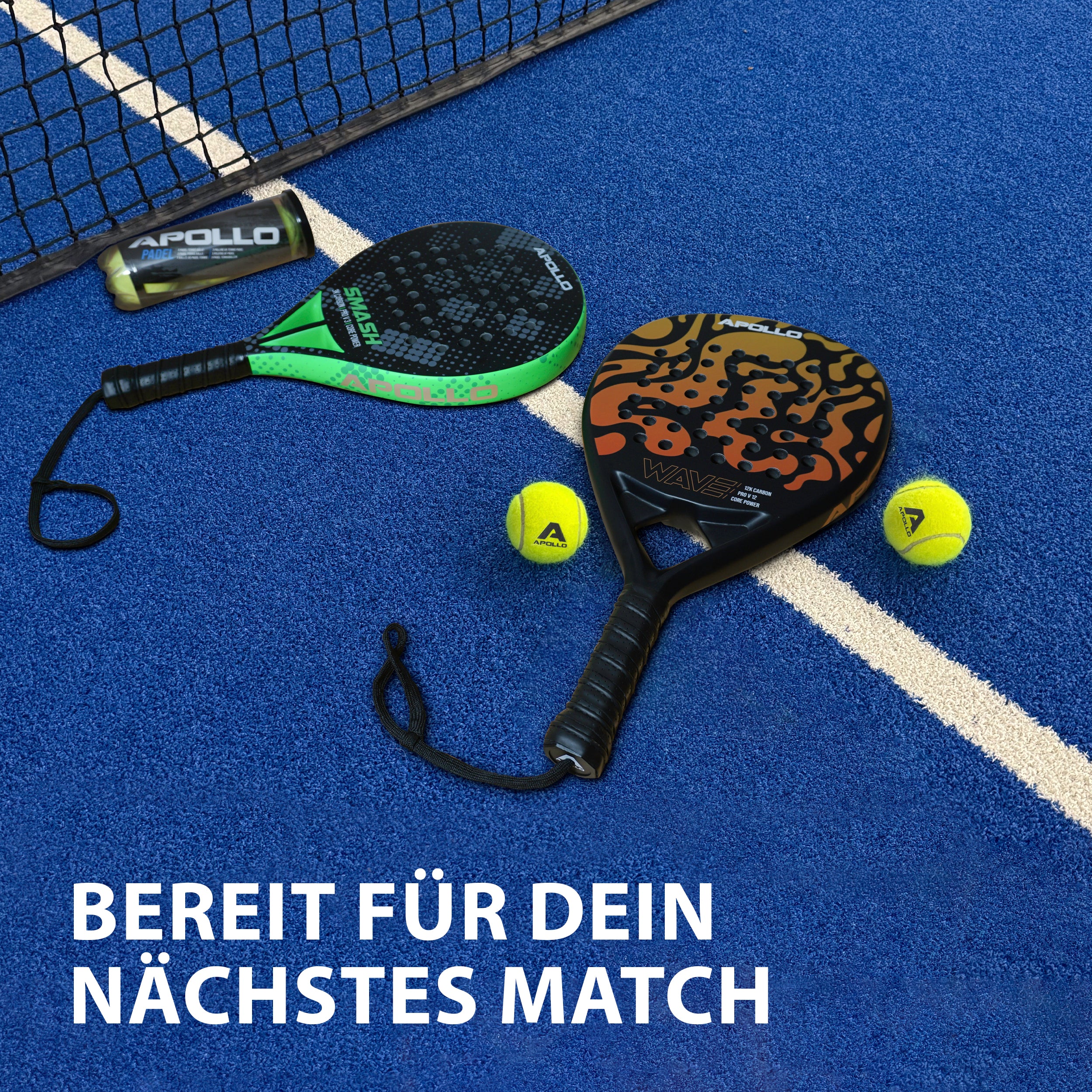 Apollo Funsport - Padelschläger / Padel Rackets - 3K Smash - Orange