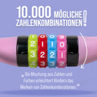 Apollo - Fahrradschloss mit Zahlen für Kinder, 10x650 mm, Scooter Schloss,Zahlenschloss - Pink