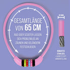 Apollo - Fahrradschloss mit Zahlen für Kinder, 10x650 mm, Scooter Schloss,Zahlenschloss - Pink