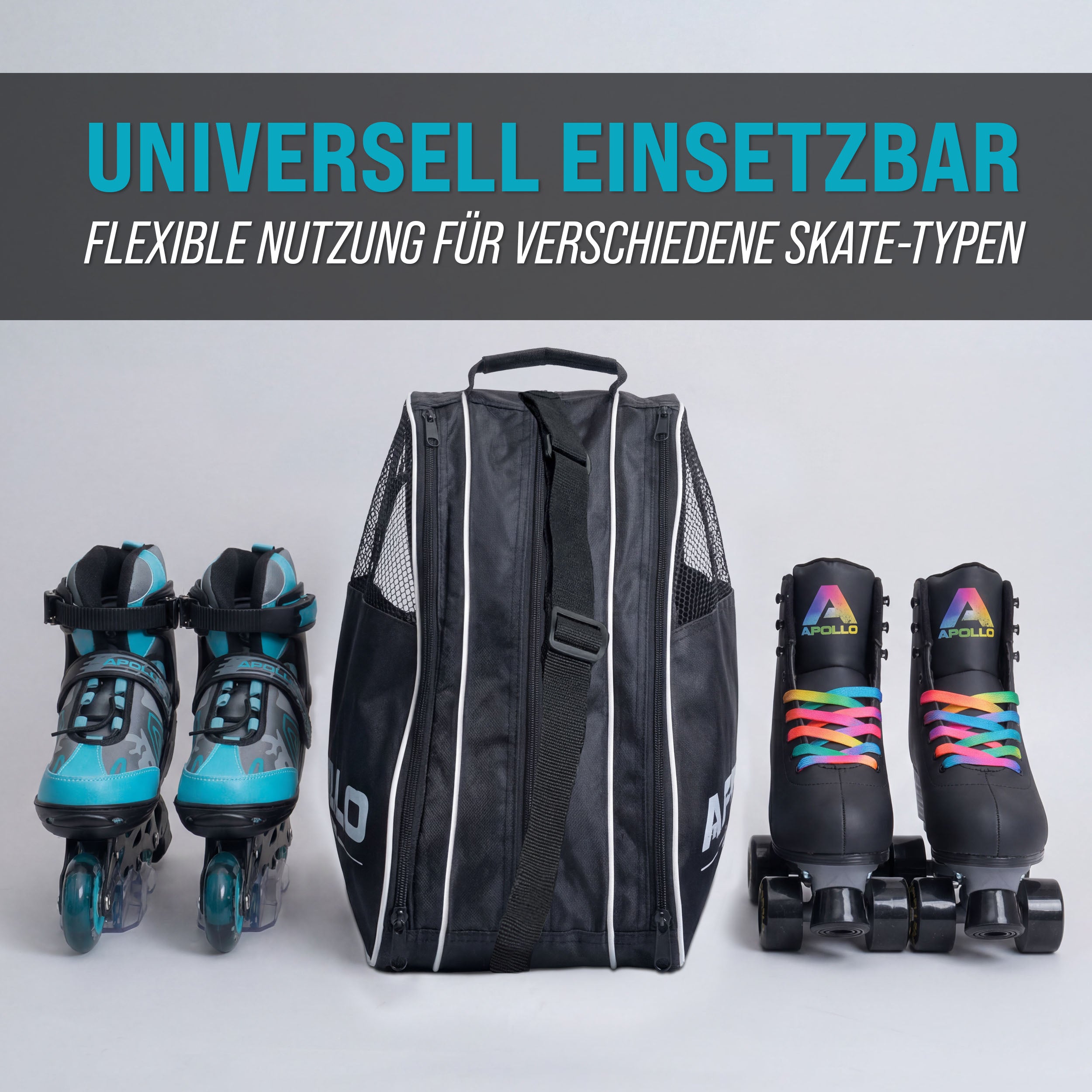 Apollo Funsport - Apollo Skate Bag 2026, Tasche für Inliner, Rollschuhe und Zubehör -