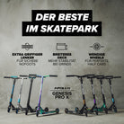 Apollo - High End Stunt Scooter - Genesis Pro X Stuntscooter mit ABEC 9 Kugellagern - Schwarz