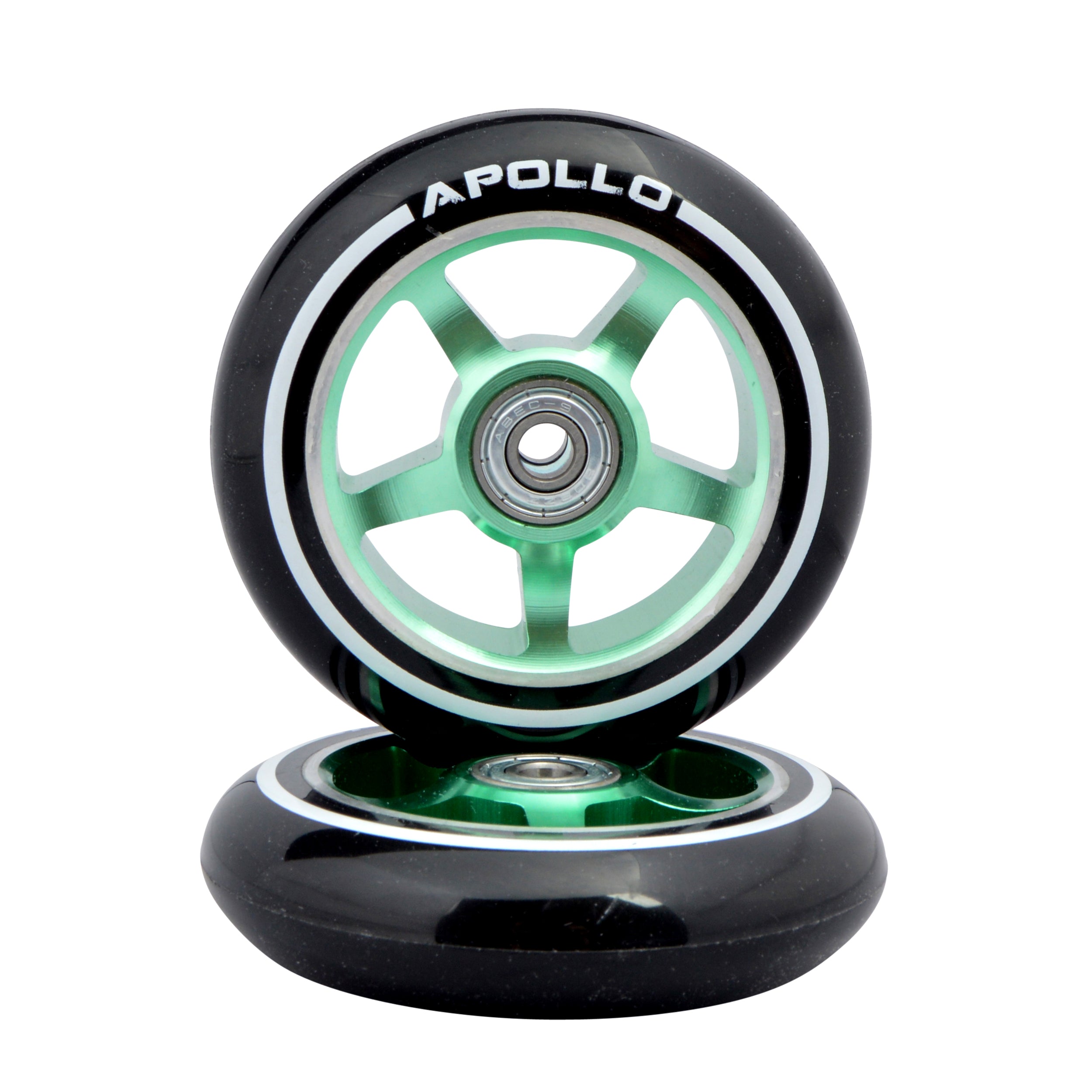 Apollo - Stunt Scooter 100mm ALU / PP Core Wheel Set - Grün - ALU Core