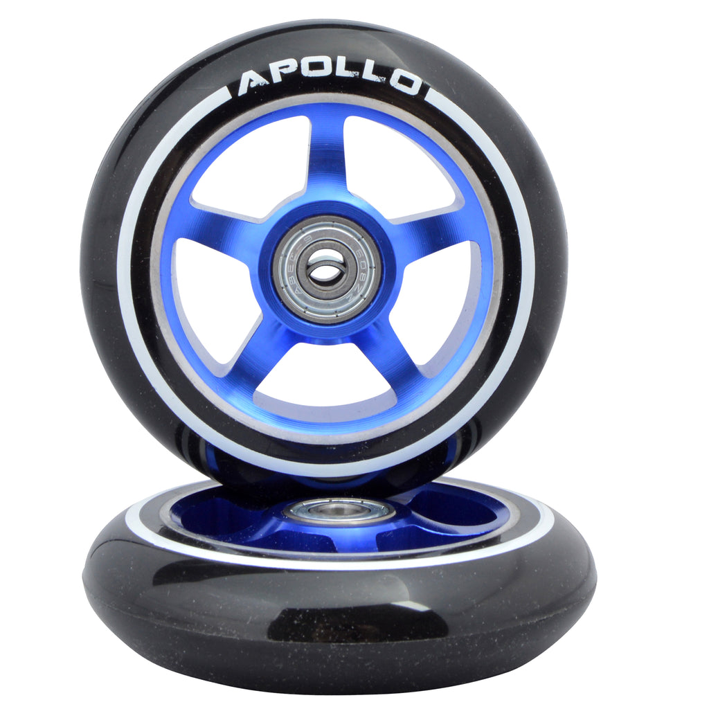 Apollo - Stunt Scooter 100mm ALU / PP Core Wheel Set - Blau - ALU Core