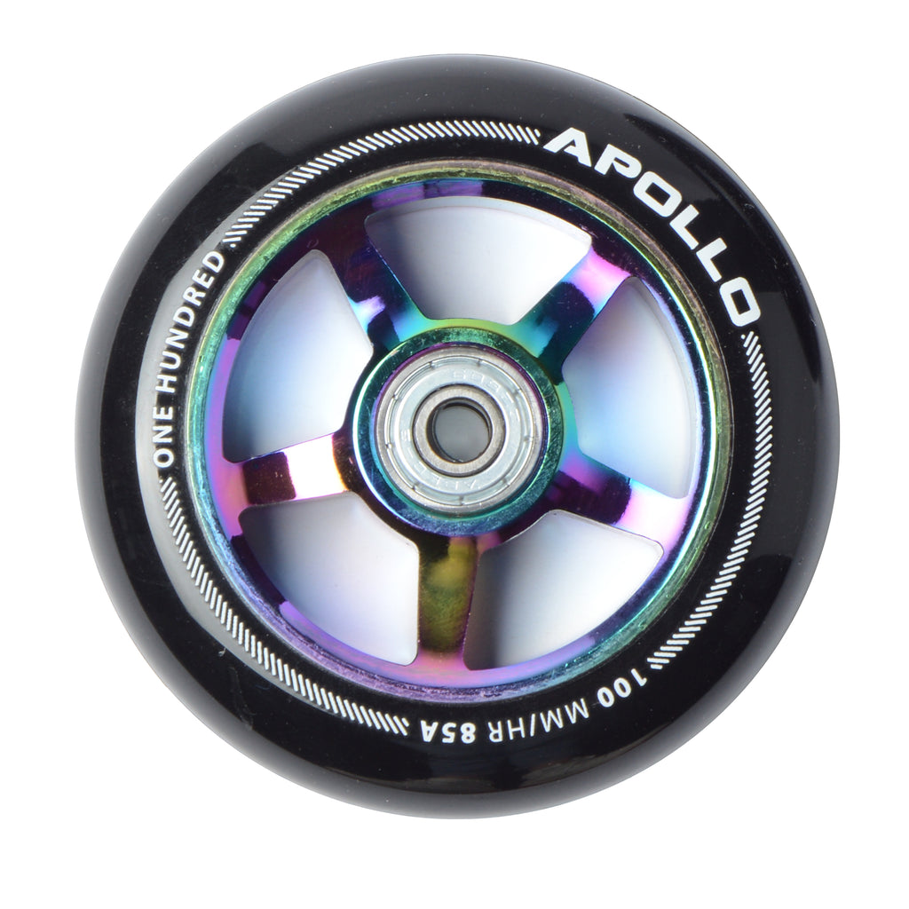 Apollo - Stunt Scooter 100mm ALU / PP Core Wheel Set - Rainbow - ALU Core