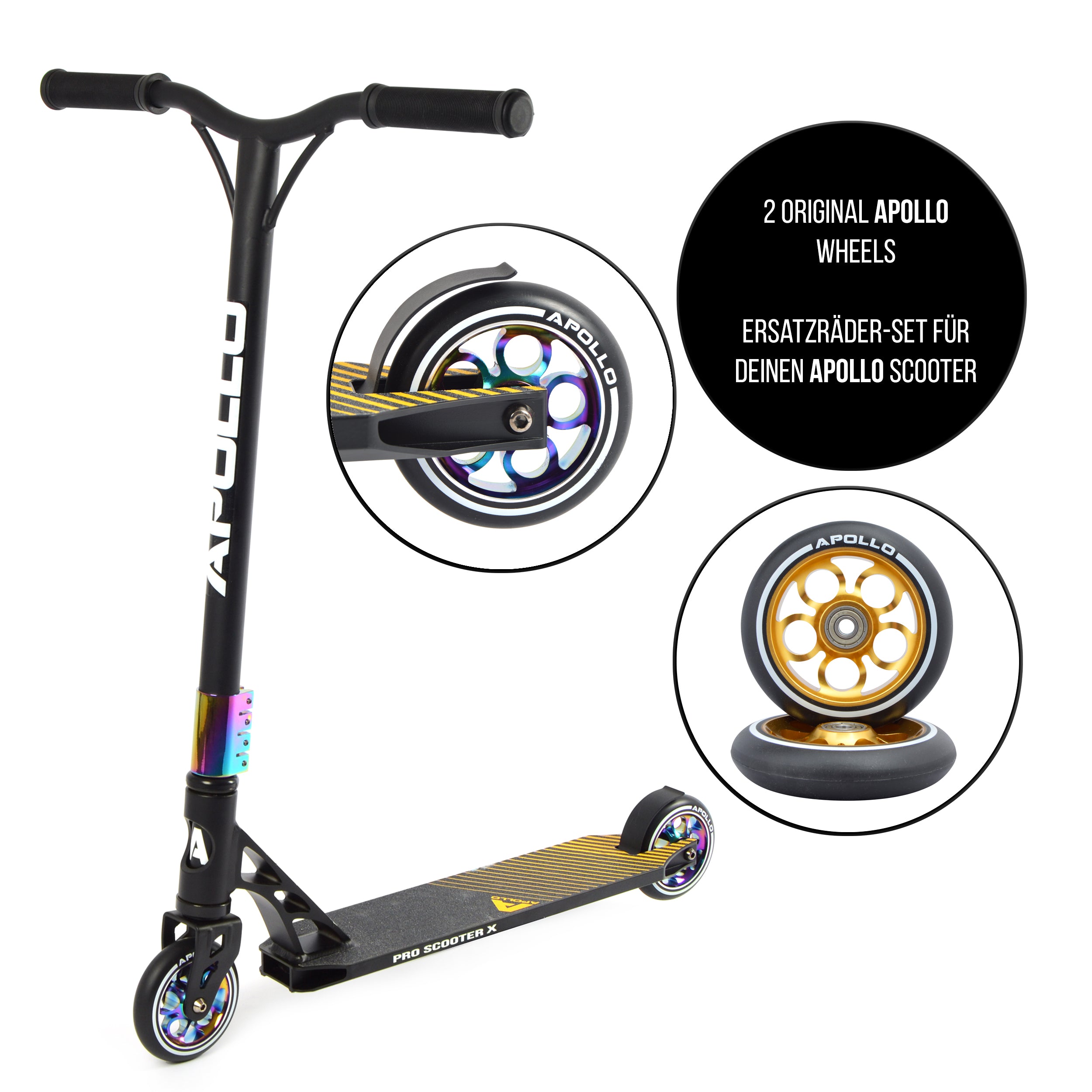 Apollo - Stunt Scooter 110mm ALU Core Wheel Set - Gold