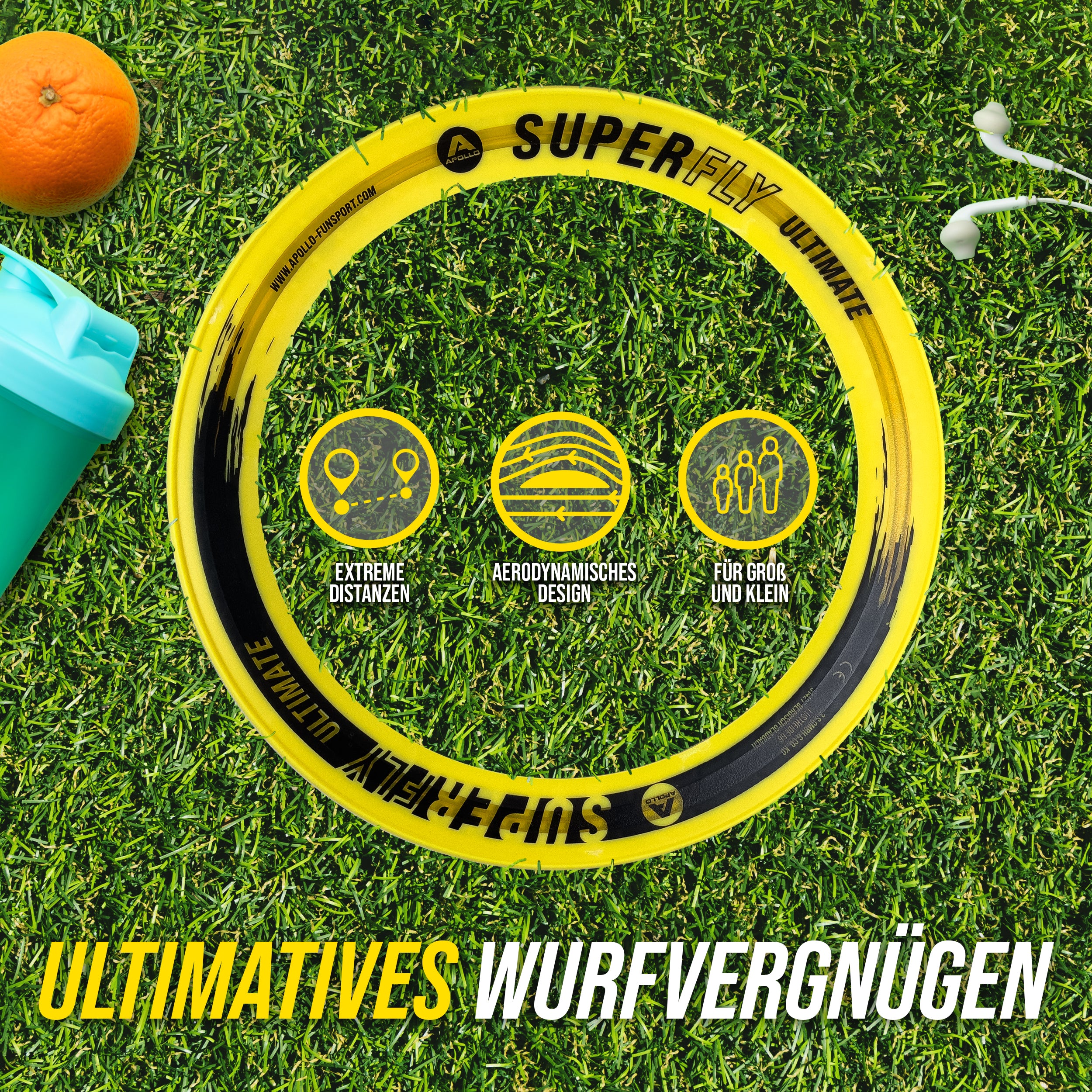 Apollo Funsport - Apollo Superfly - der ultimative Wurfring - Gelb