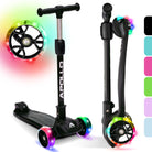 Apollo - Kinderscooter "KidsPro4" klappbarer LED Roller - Schwarz