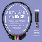 Apollo - Fahrradschloss mit Zahlen für Kinder, 10x650 mm, Scooter Schloss,Zahlenschloss - Schwarz