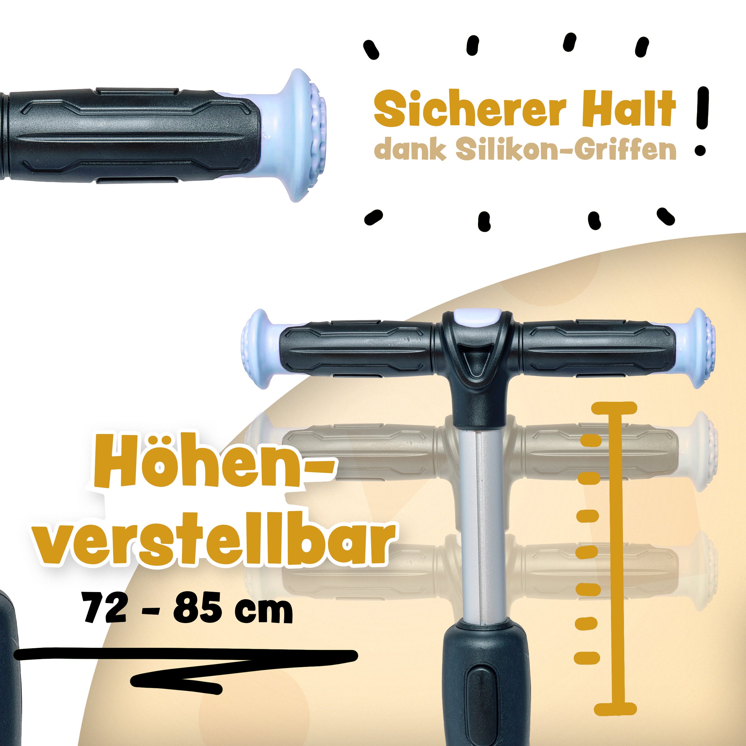 Apollo - Kinderscooter "KidsPro4" klappbarer LED Roller - Blau