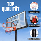 Apollo - Basketballkorb mit Ständer, Rollen, Basketball und Pumpe - official Size 230-305 cm