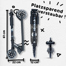 Apollo - Scooter LED - "Moonracer" City Scooter Kinder mit Federung - Schwarz