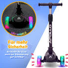 Apollo - Kinderscooter "KidsPro4" klappbarer LED Roller - Schwarz