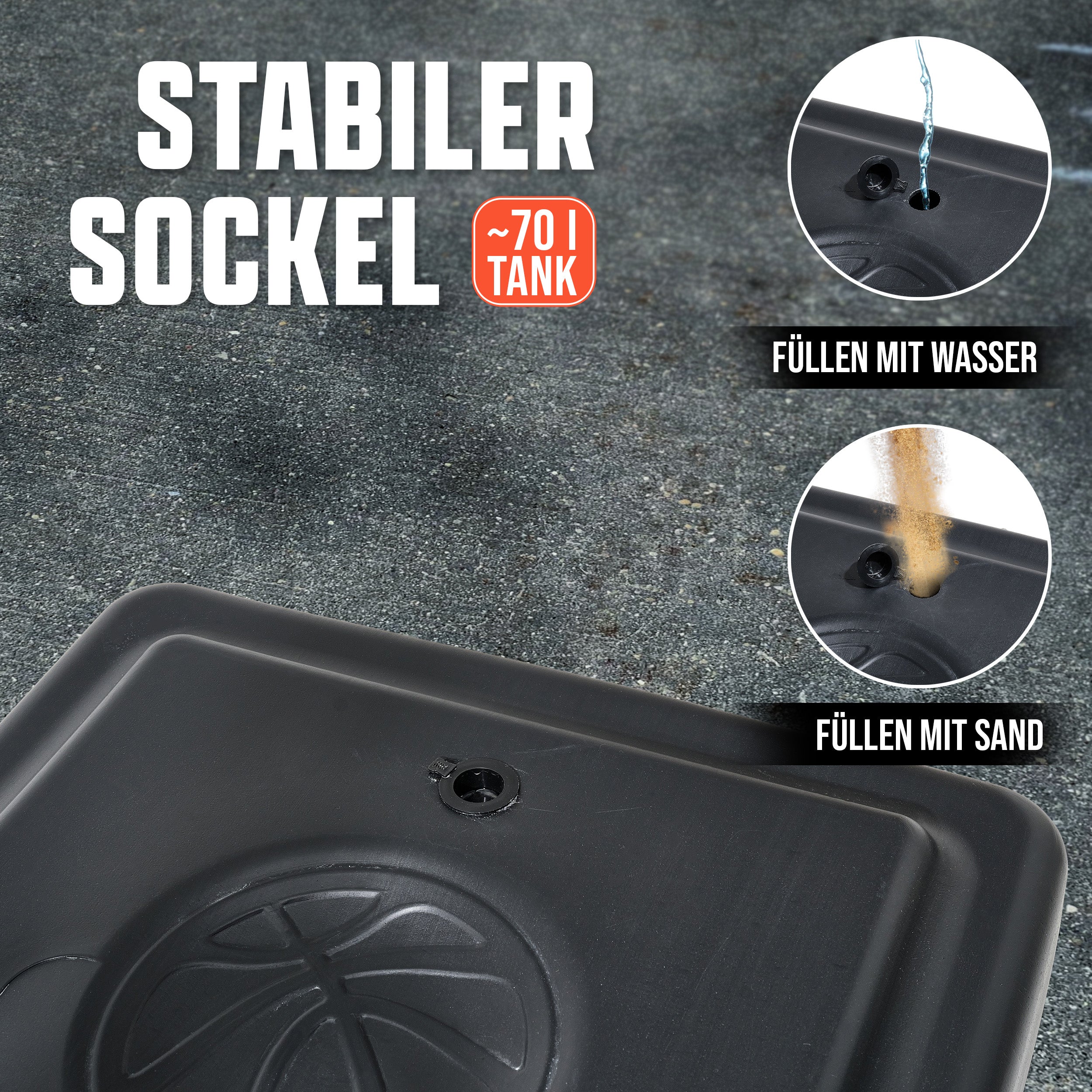 Apollo - Basketballkorb mit Ständer, Rollen, Basketball und Pumpe - official Size 230-305 cm