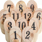 Ocean 5 - Nummern Kubb – Wurfspiel aus Holz, 12 Zahlenklötze + Wurfholz -