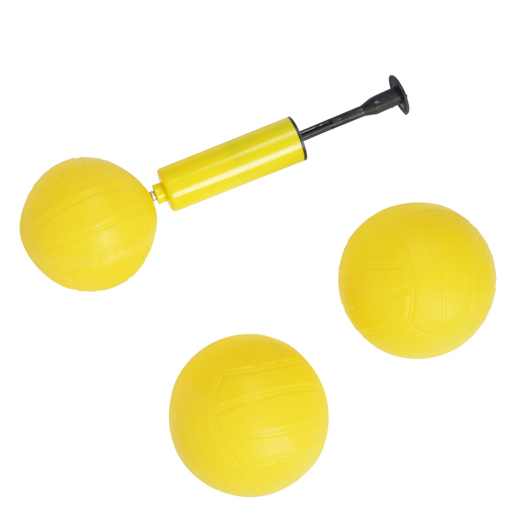 Ocean 5 - Spiderball Set, Ball-Spiel mit Netz, 3 Bällen und Tragetasche - Gelb