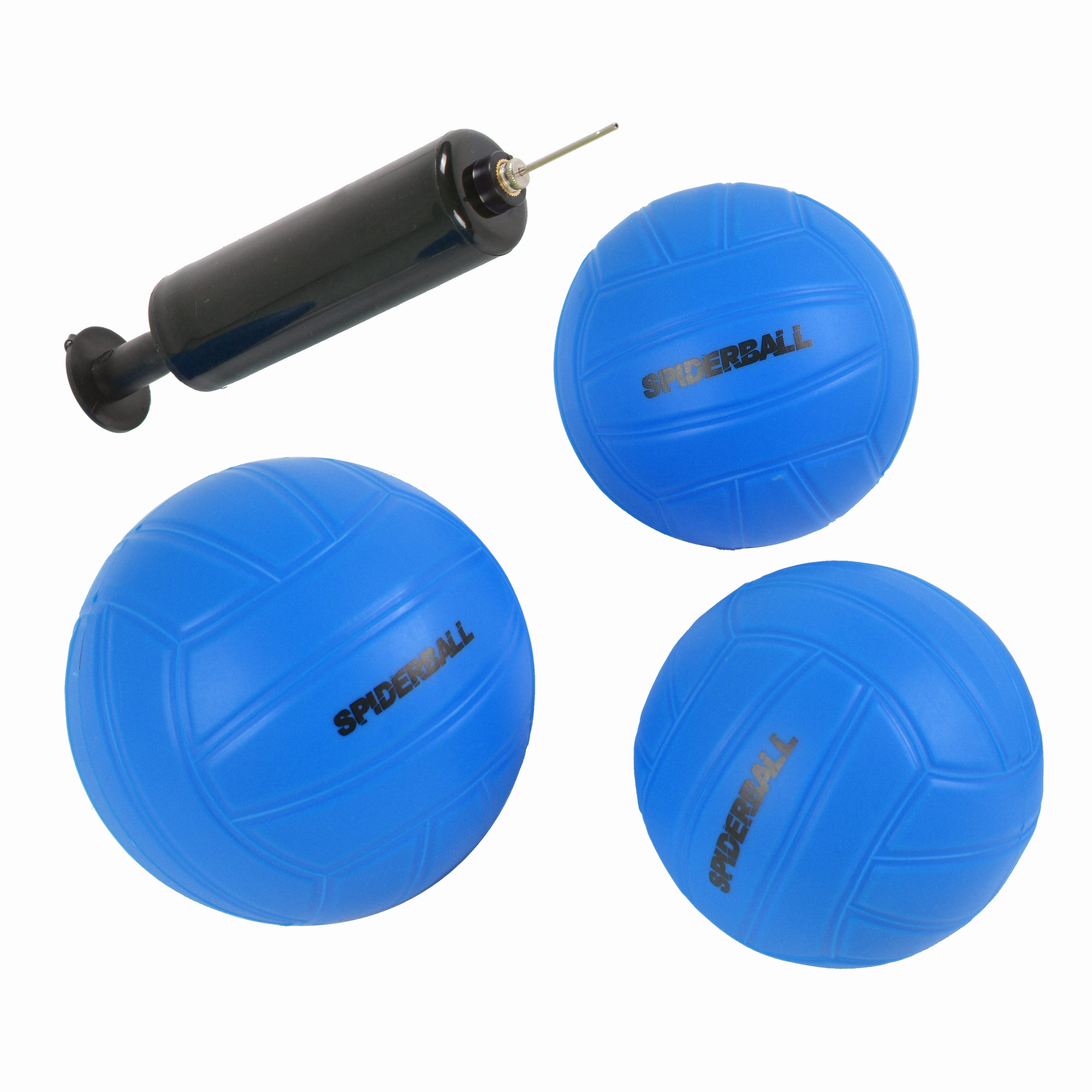 Ocean 5 - Spiderball Set, Ball-Spiel mit Netz, 3 Bällen und Tragetasche - Blau