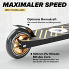 Apollo - Stunt Scooter - Genius Pro Robuster Kinder Scooter mit ABEC 9 Kugellager - Schwarz Gold