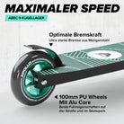 Apollo - Stunt Scooter - Genius Pro Robuster Kinder Scooter mit ABEC 9 Kugellager - Schwarz Grün