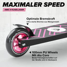 Apollo - Stunt Scooter - Genius Pro Robuster Kinder Scooter mit ABEC 9 Kugellager - Schwarz Pink