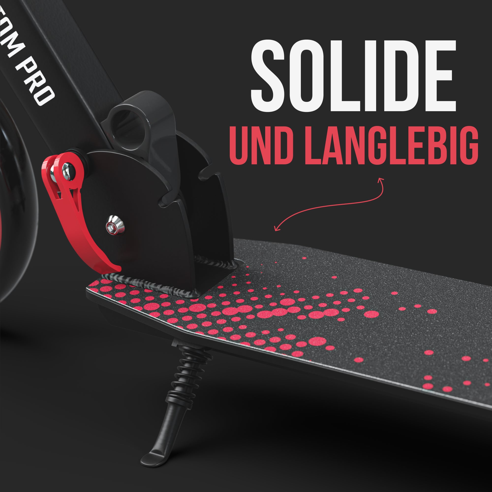 Apollo - Klappbarer City Roller für Kinder "Phantom" höhenverstellbarer Tretroller - Rot