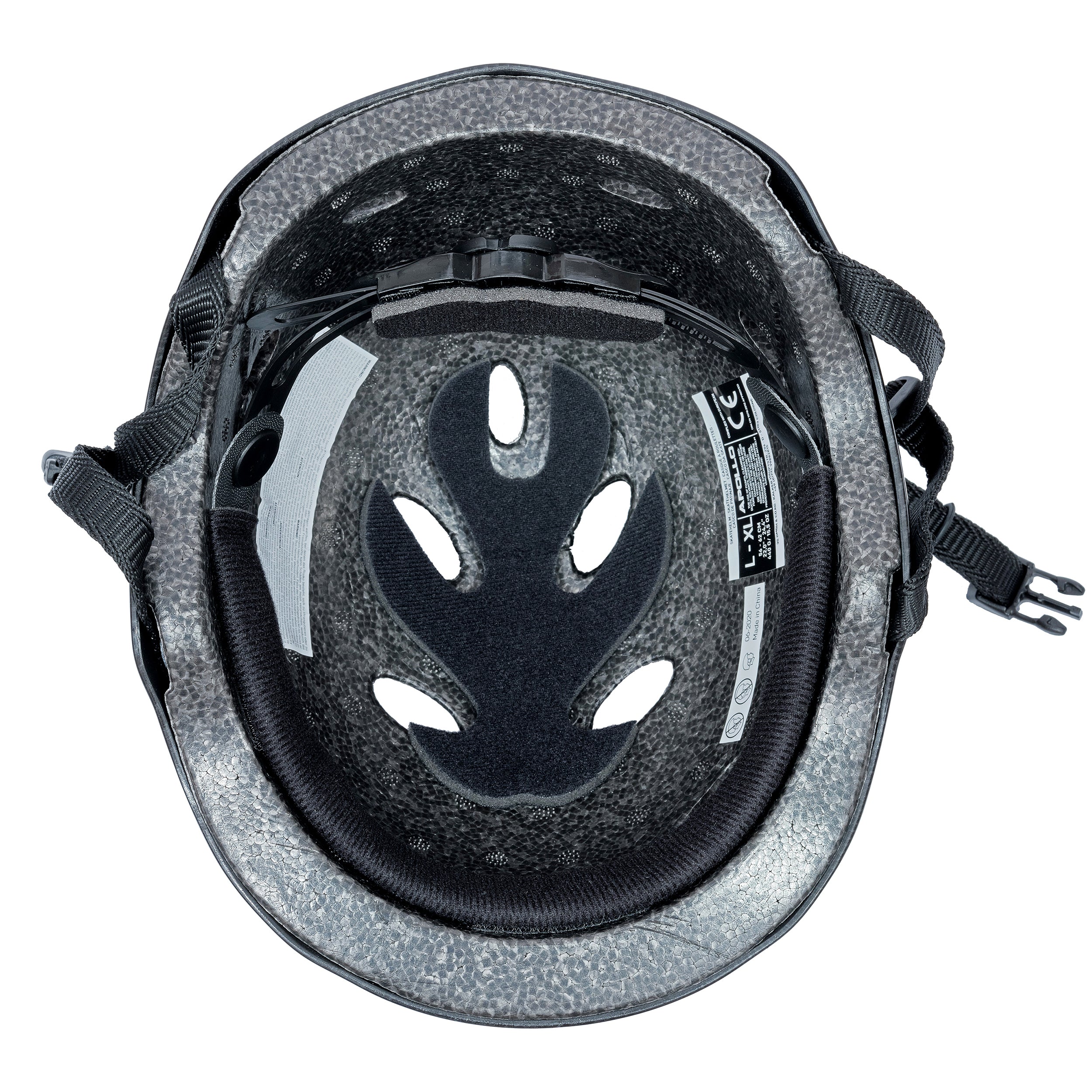 Apollo - Skaterhelm Herren, Damen und Kinder, Kinderfahrradhelm verstellbar Bright Carbon -