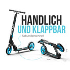 Apollo - Klappbarer City Roller für Kinder "Phantom" höhenverstellbarer Tretroller - Blau