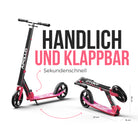 Apollo - Klappbarer City Roller für Kinder "Phantom" höhenverstellbarer Tretroller - Pink Silber