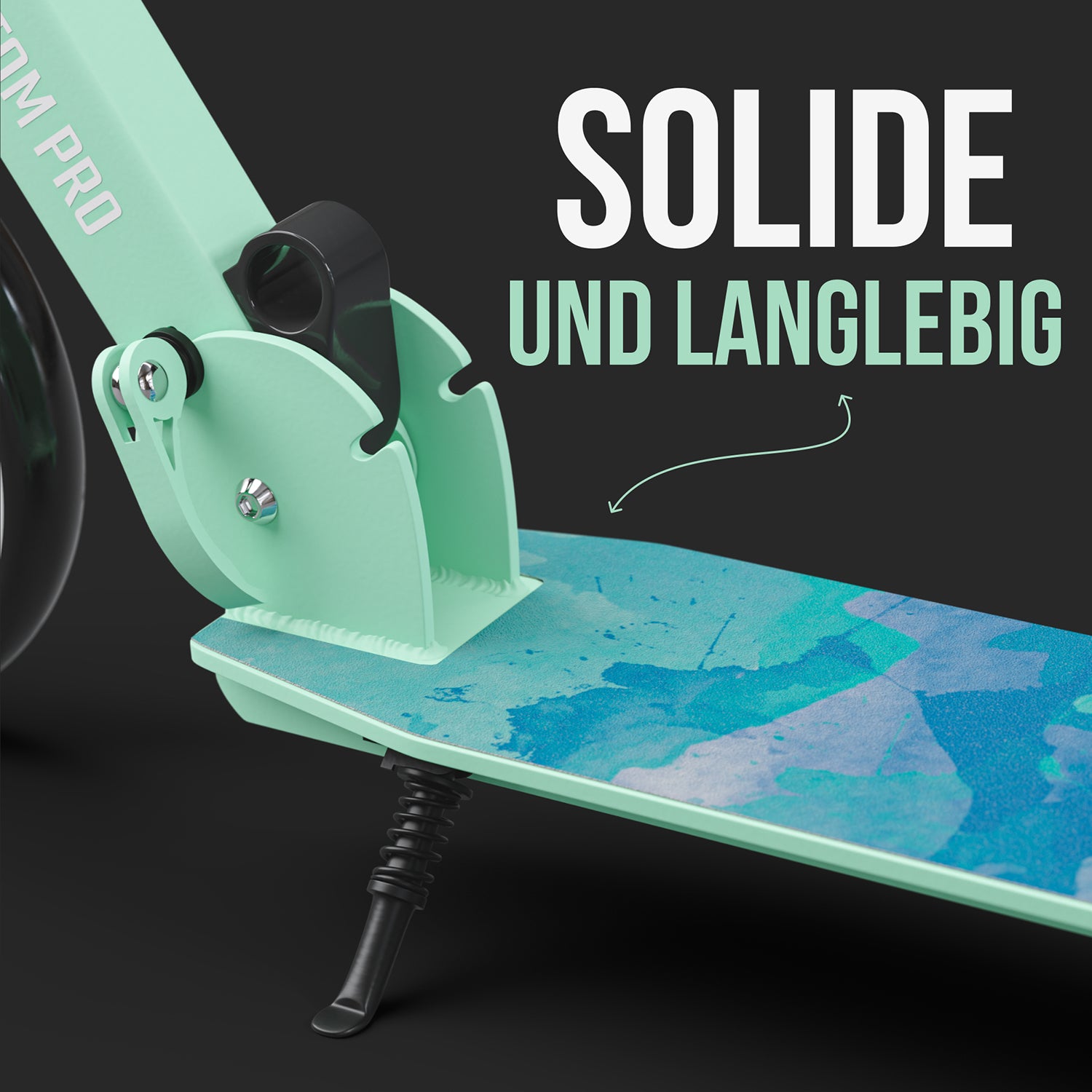 Apollo - Klappbarer City Roller für Kinder "Phantom" höhenverstellbarer Tretroller - Watercolor