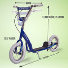 Apollo - Retro Scooter Paradise Roller mit Luftreifen 12,5 Zoll - Blau