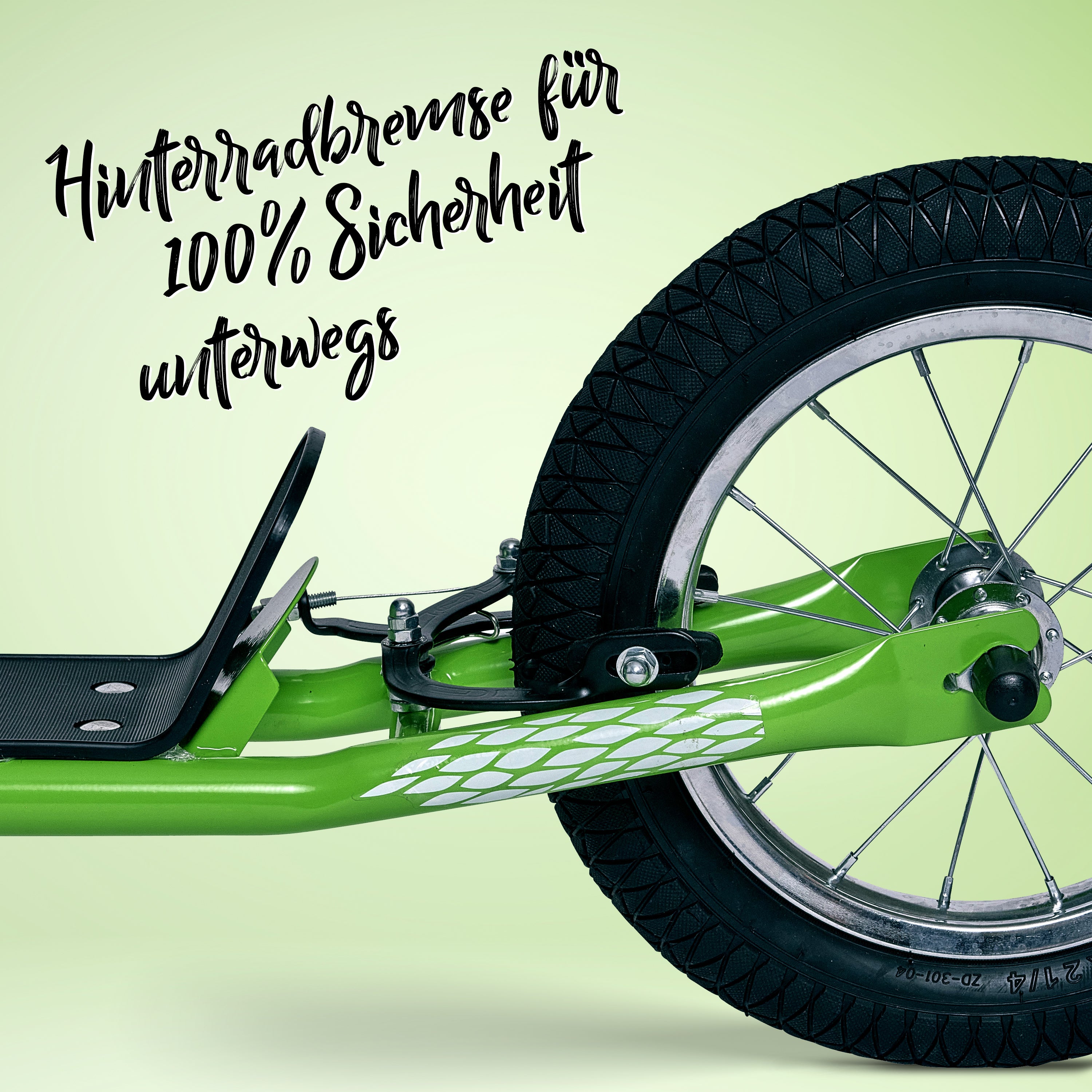 Apollo - Retro Scooter Paradise Roller mit Luftreifen 12,5 Zoll - Grün