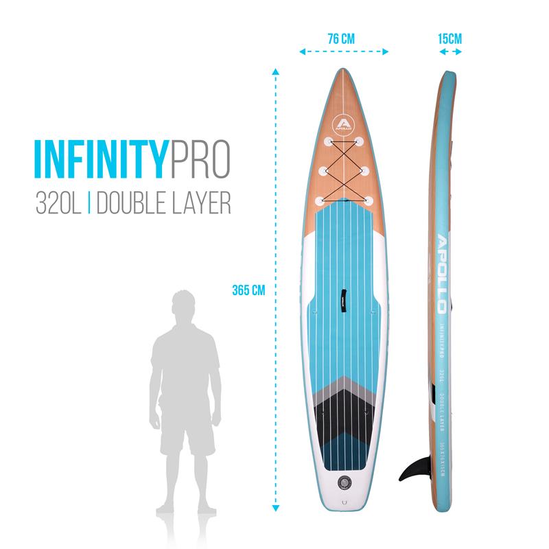 Apollo - SUP Board - Infinity Pro - 3,65 m - Stand Up Paddle Board -