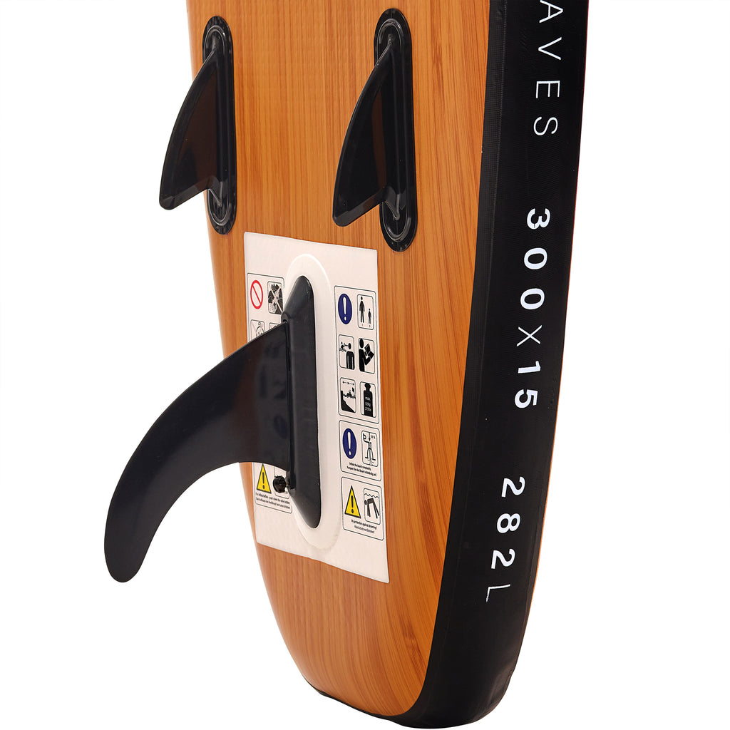 Apollo Funsport - SUP Board Komplett-Set Aufblasbares Stand Up Paddle Board - Wood - Wood Mint