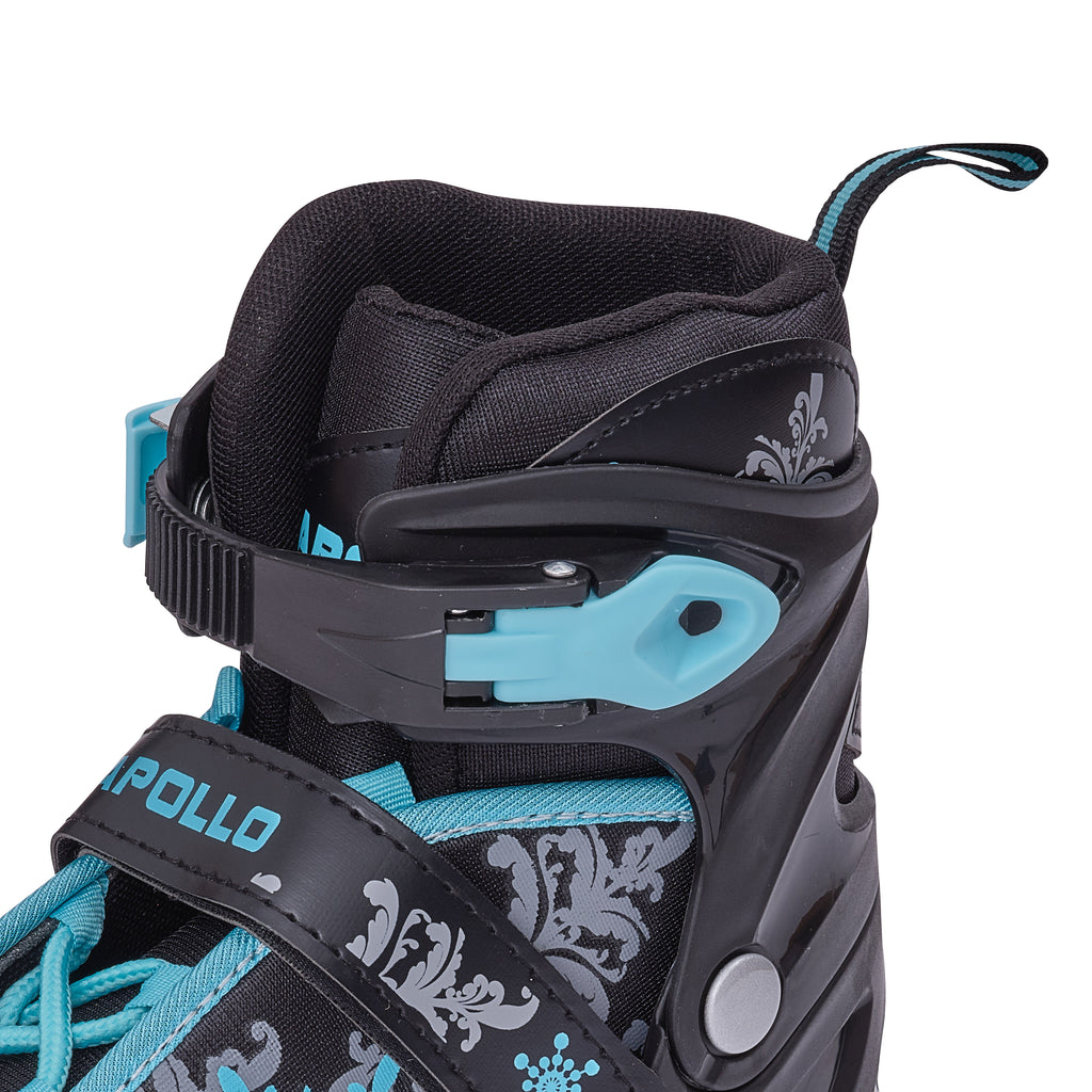 Apollo - Ice Skates X Pro verstellbare Schlittschuhe für Damen & Kinder - Schwarz/Mint -