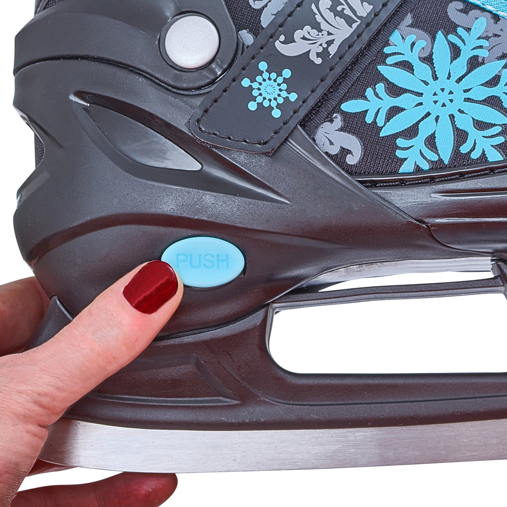 Apollo - Ice Skates X Pro verstellbare Schlittschuhe für Damen & Kinder - Schwarz/Mint -