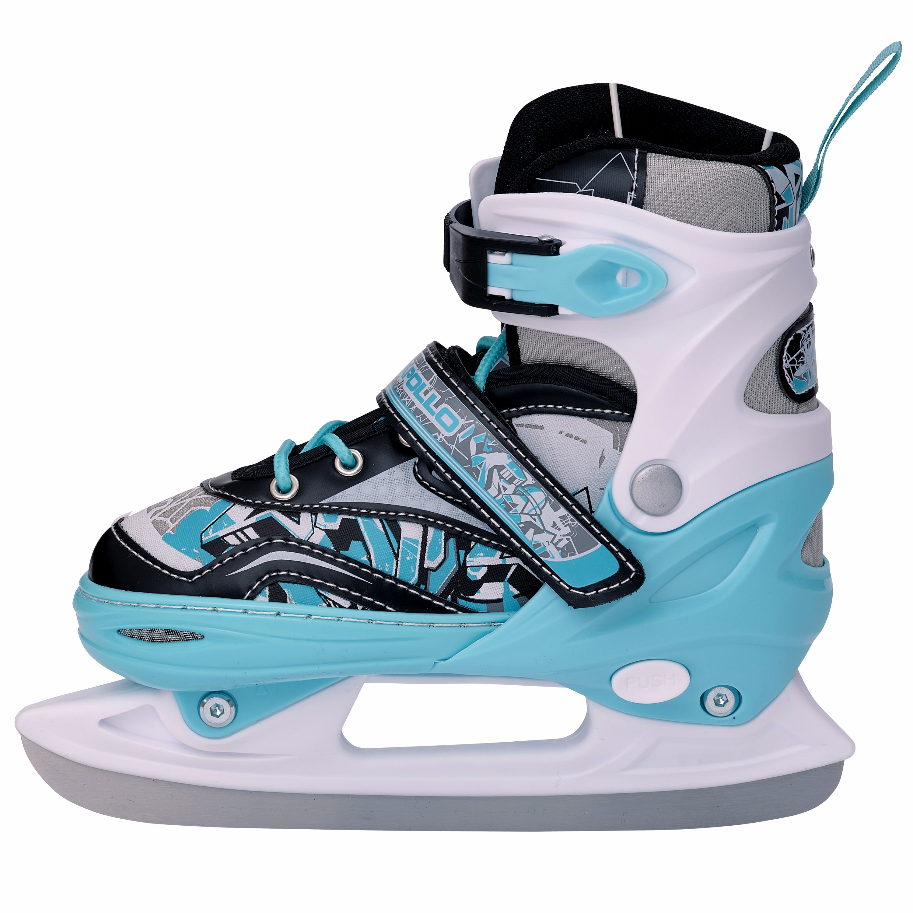 Apollo - Ice Skates X Pro verstellbare Schlittschuhe für Damen & Kinder - Mint/Schwarz -