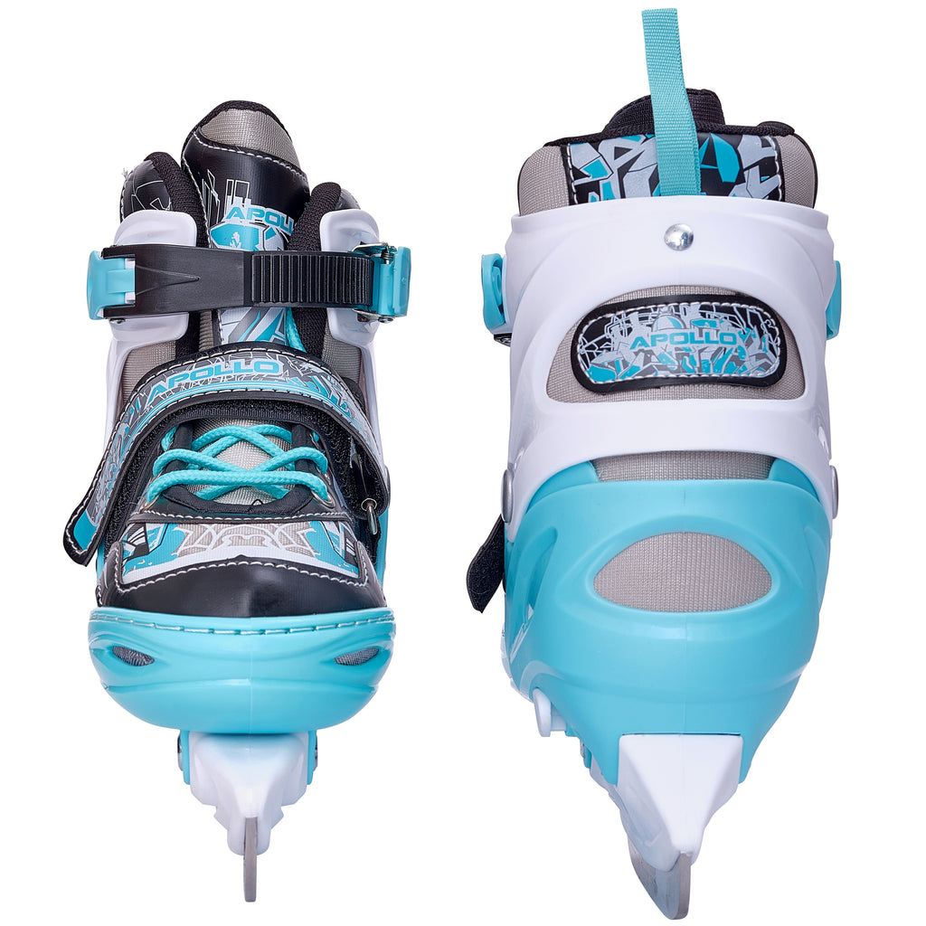 Apollo - Ice Skates X Pro verstellbare Schlittschuhe für Damen & Kinder - Mint/Schwarz -