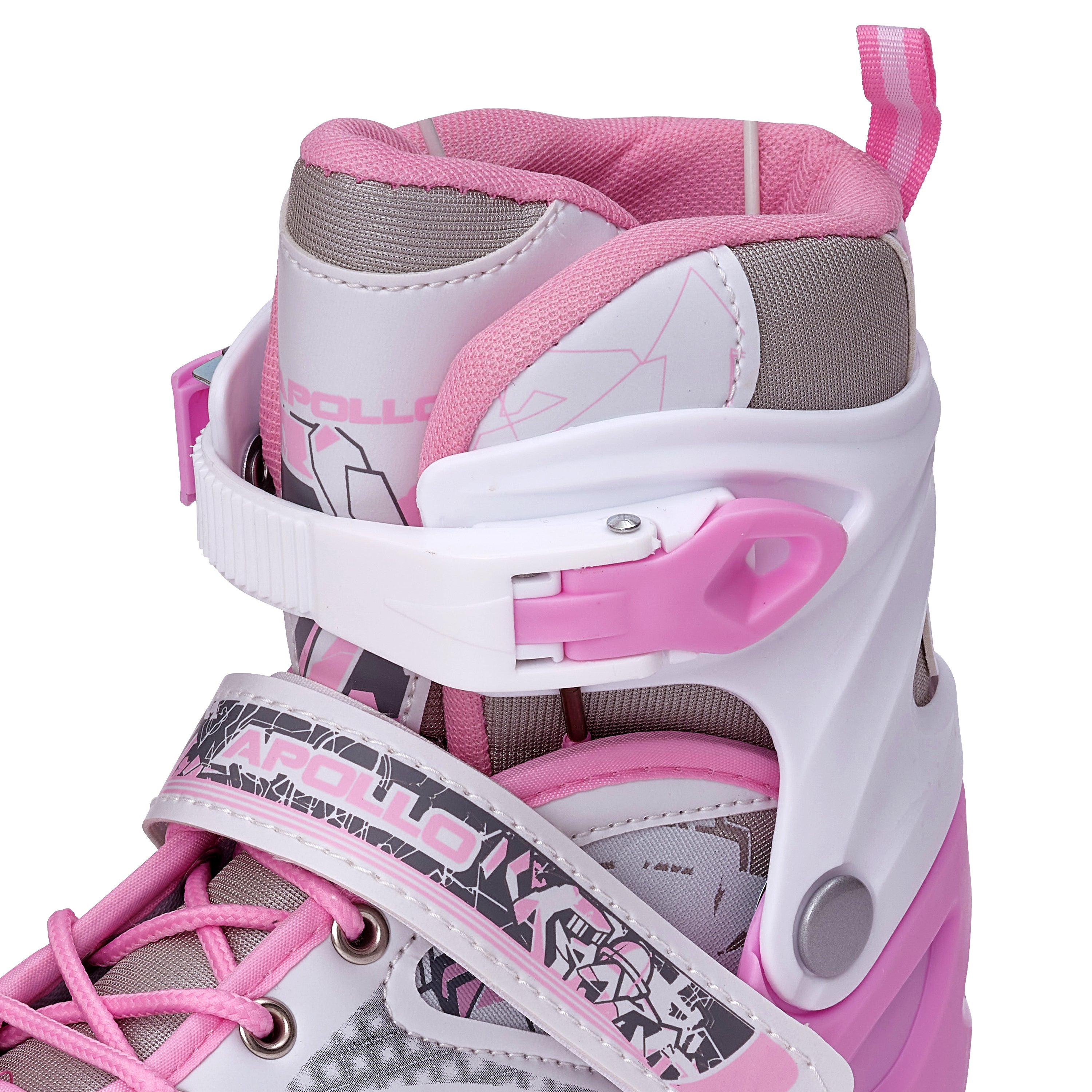 Apollo - Ice Skates X Pro verstellbare Schlittschuhe für Damen & Kinder - Weiß/Pink -