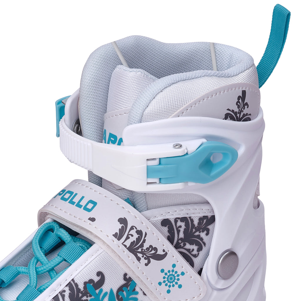 Apollo - Ice Skates X Pro verstellbare Schlittschuhe für Damen & Kinder - Weiß/Mint -
