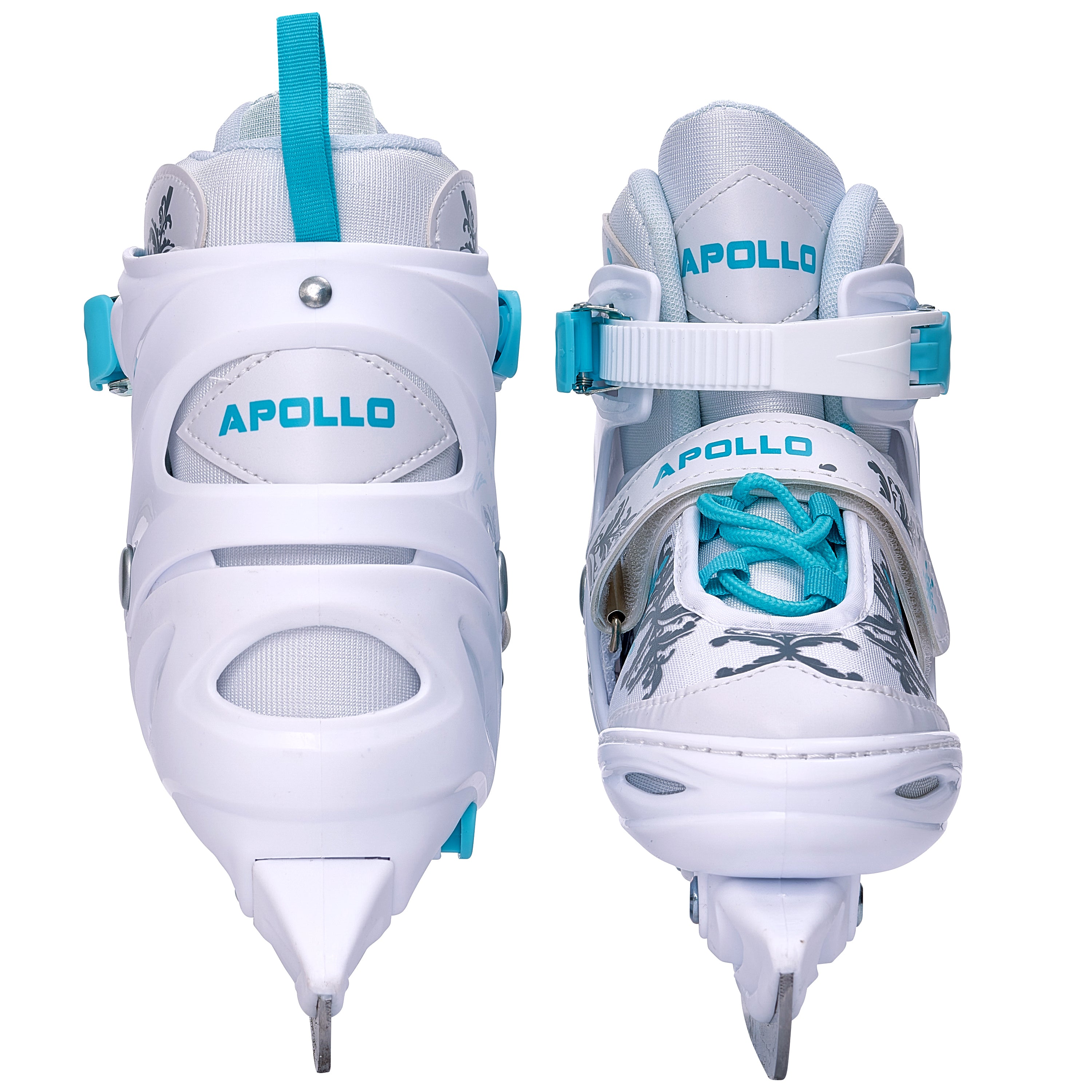 Apollo - Ice Skates X Pro verstellbare Schlittschuhe für Damen & Kinder - Weiß/Mint -
