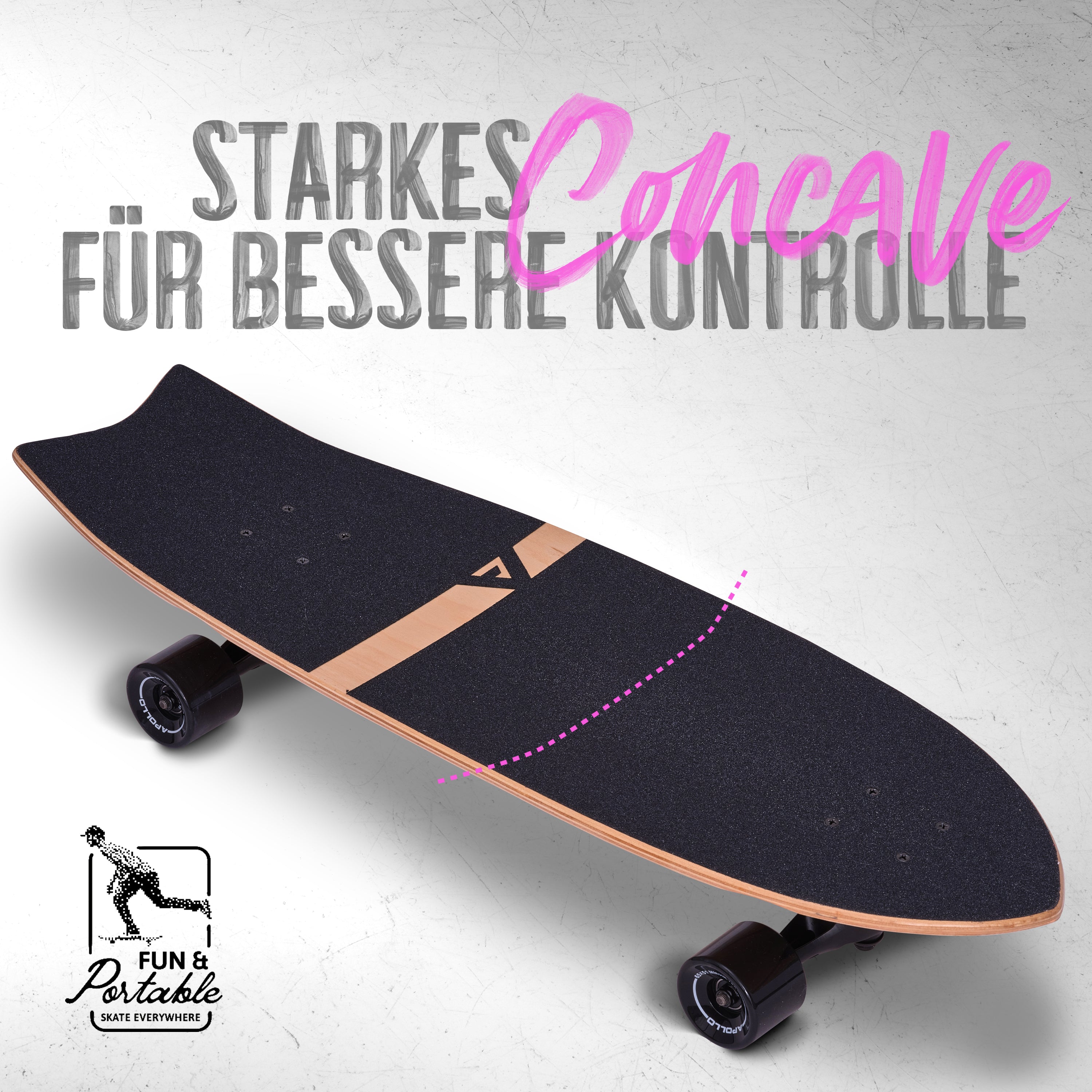 Apollo - Surf Style Board - Stripes -