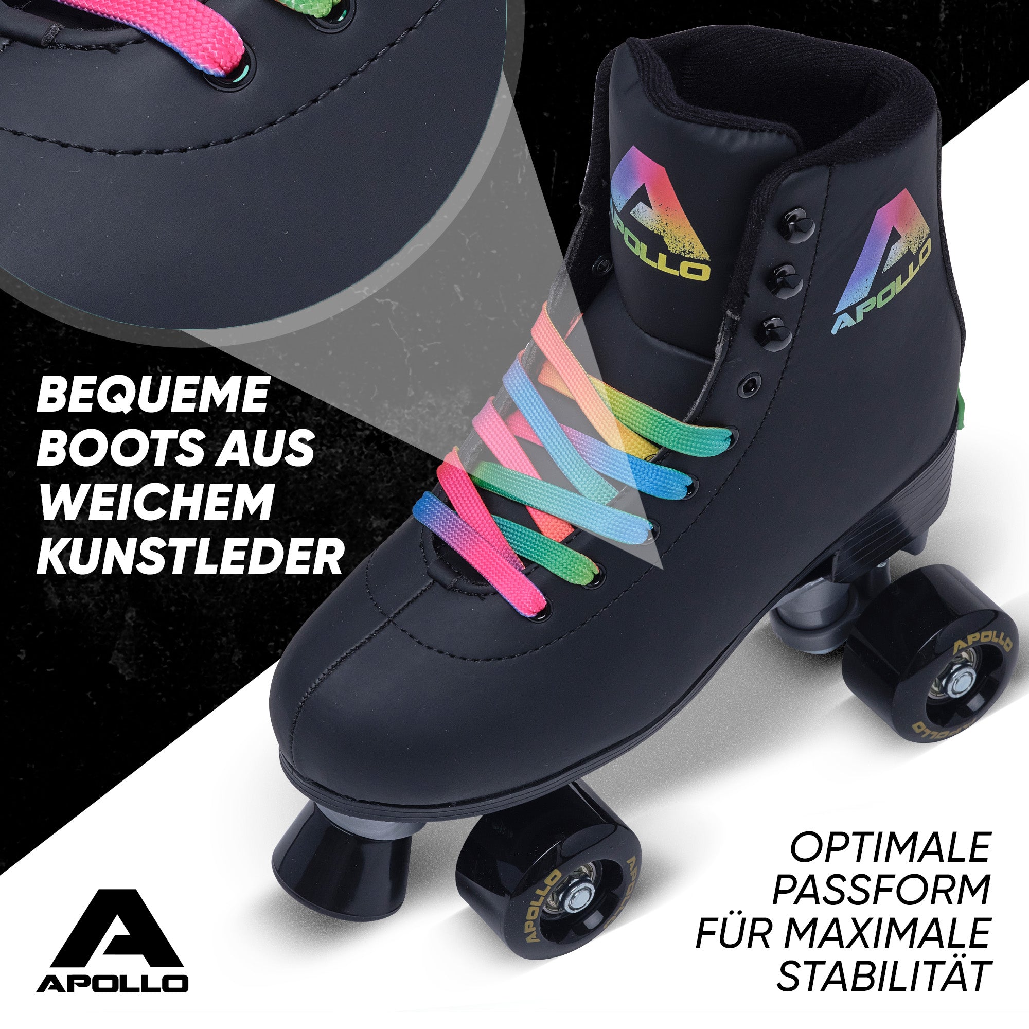 Apollo - Classic Roller Rollschuhe für Kinder und Erwachsene - Rodeo Drive -