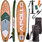 Apollo Funsport - SUP Board Komplett-Set Aufblasbares Stand Up Paddle Board - Wood - Wood Green