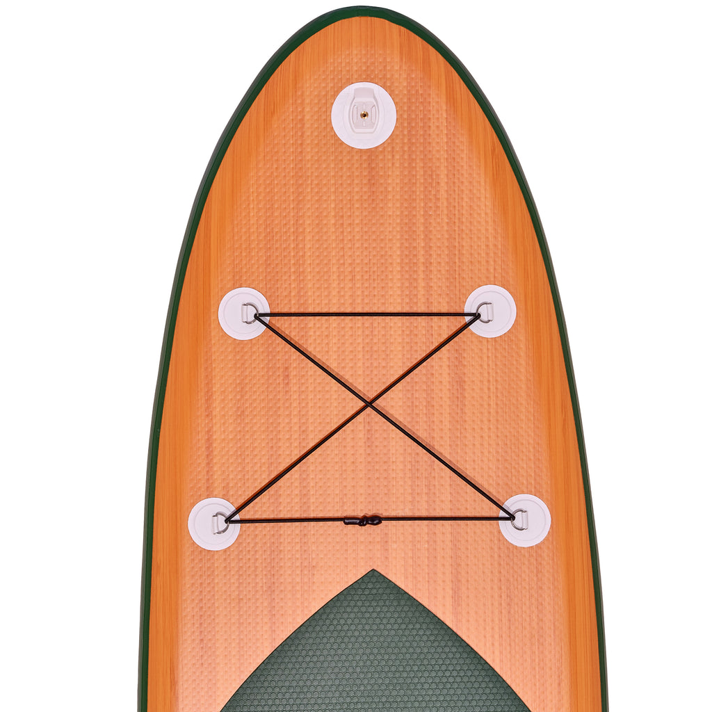 Apollo Funsport - SUP Board Komplett-Set Aufblasbares Stand Up Paddle Board - Wood - Wood Green