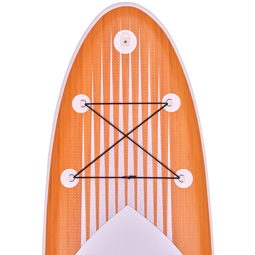 Apollo Funsport - SUP Board Komplett-Set Aufblasbares Stand Up Paddle Board - Wood - Wood White
