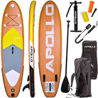 Apollo Funsport - SUP Board Komplett-Set Aufblasbares Stand Up Paddle Board - Wood - Wood Yellow