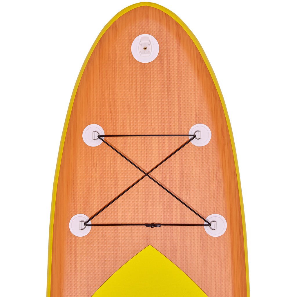 Apollo Funsport - SUP Board Komplett-Set Aufblasbares Stand Up Paddle Board - Wood - Wood Yellow
