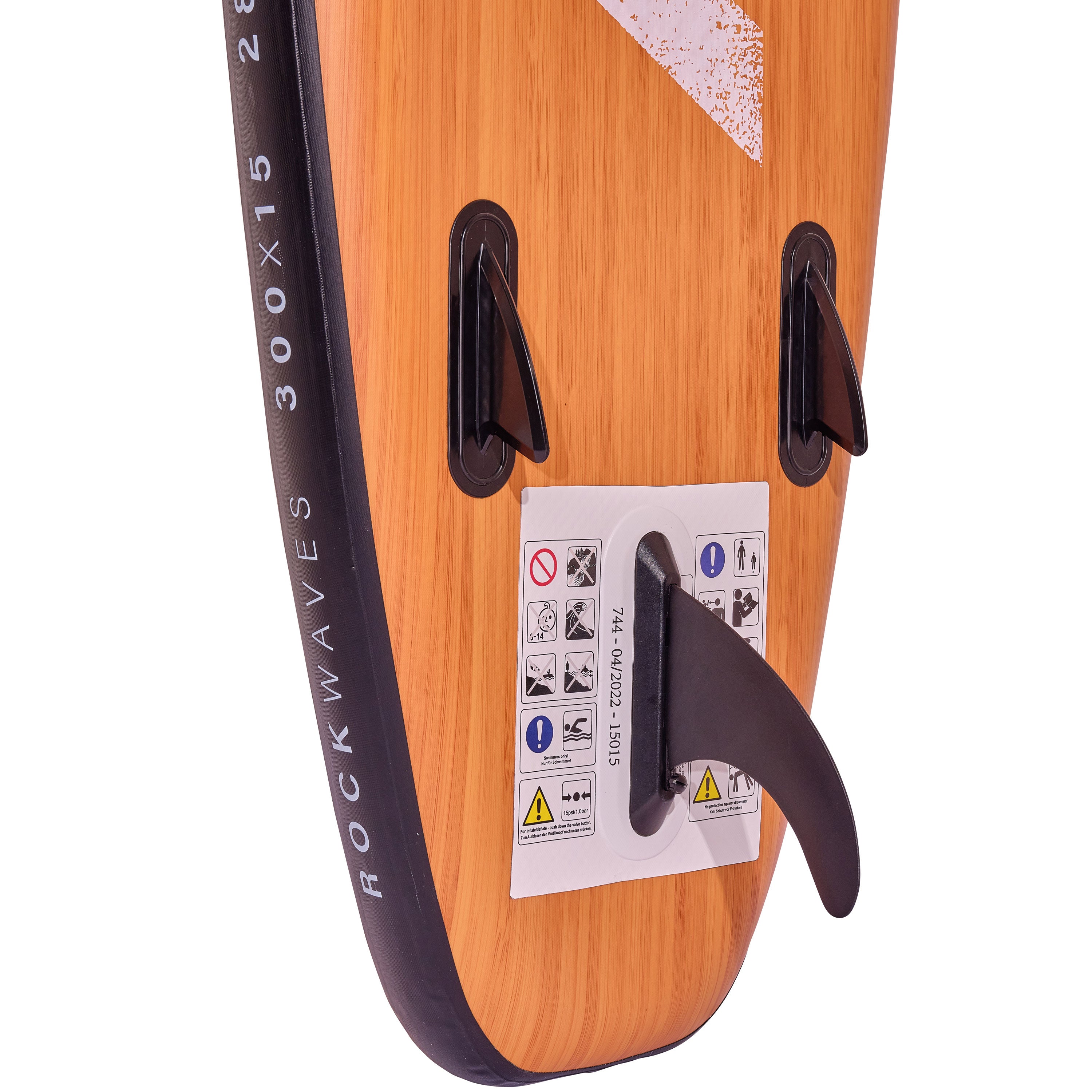 Apollo Funsport - SUP Board Komplett-Set Aufblasbares Stand Up Paddle Board - Wood - Wood Yellow