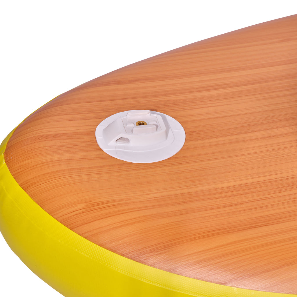 Apollo Funsport - SUP Board Komplett-Set Aufblasbares Stand Up Paddle Board - Wood - Wood Yellow