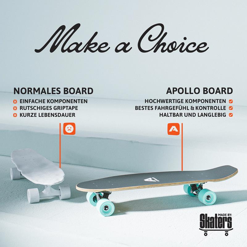 Apollo - Mini - Longboard - Savaii - 27" Midi Cruiser als Komplett-Board -